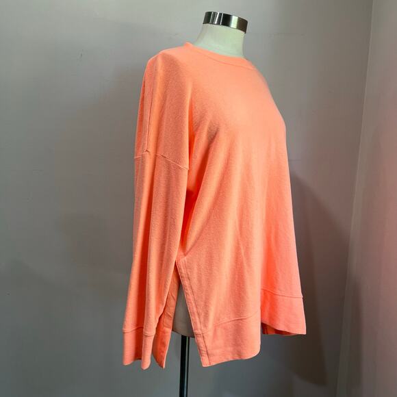 Aerie Neon Orange Oversized Lightweight Pullover Sweater Cozy Size M - Picture 3 of 6